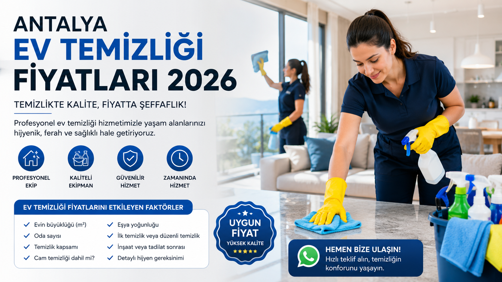 Antalya Ev Temizliği Fiyatları