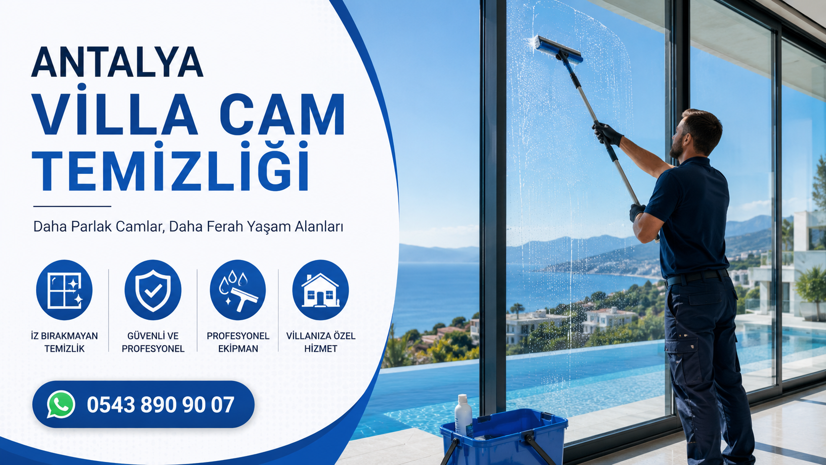 Antalya Villa Cam Temizliği Neden Profesyonel Yapılmalıdır?