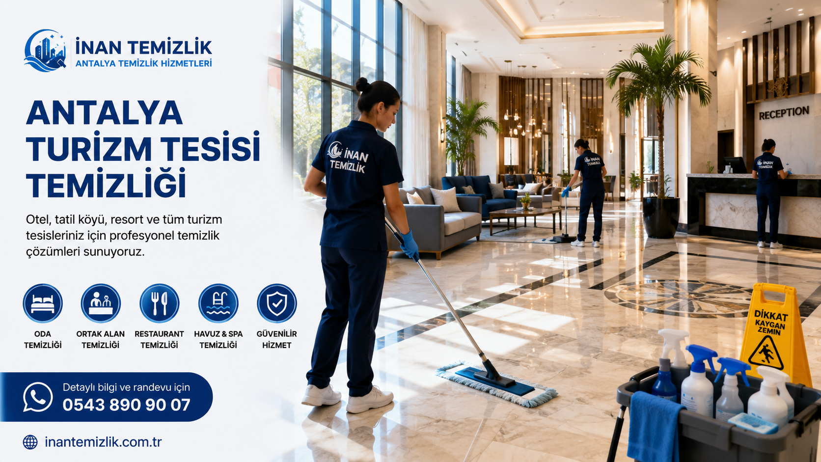 Antalya Turizm Tesisi Temizliği ve Profesyonel Hijyen