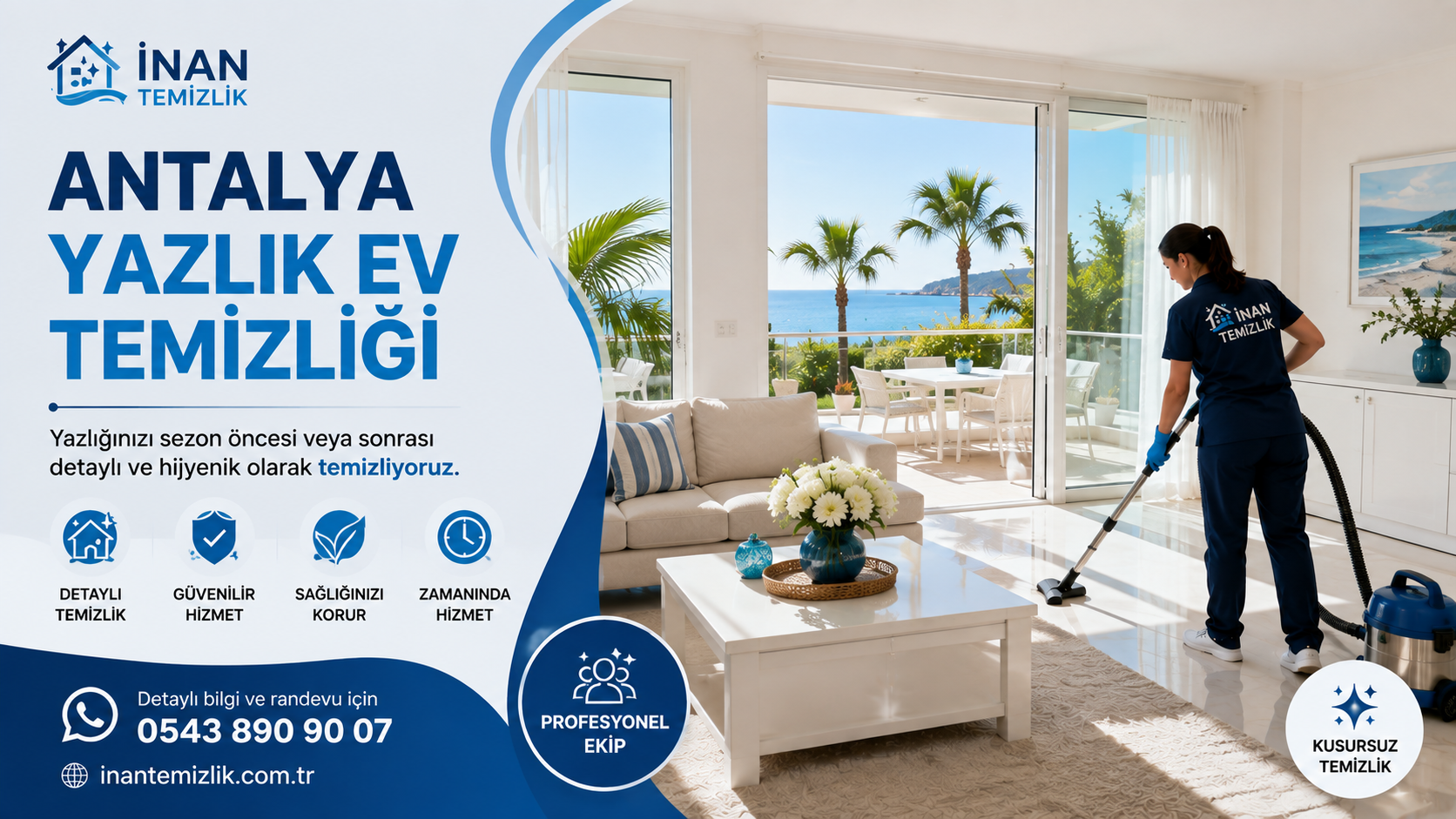 Antalya Yazlık Ev Temizliği Hizmeti